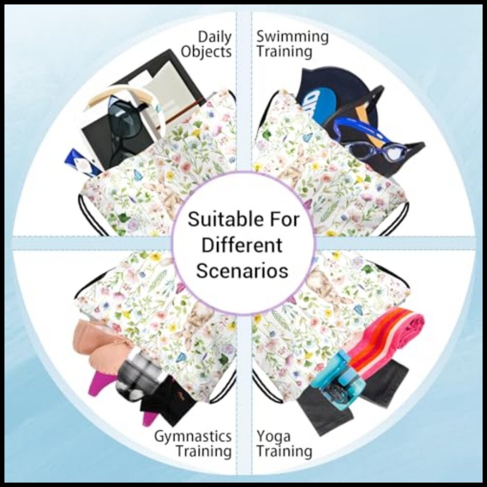 Gymnastics Drawstring Bag Waterproof Polyester Sp… - image 4